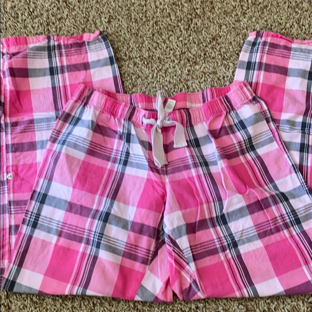 Old Navy Pink Plaid Pajama Pant